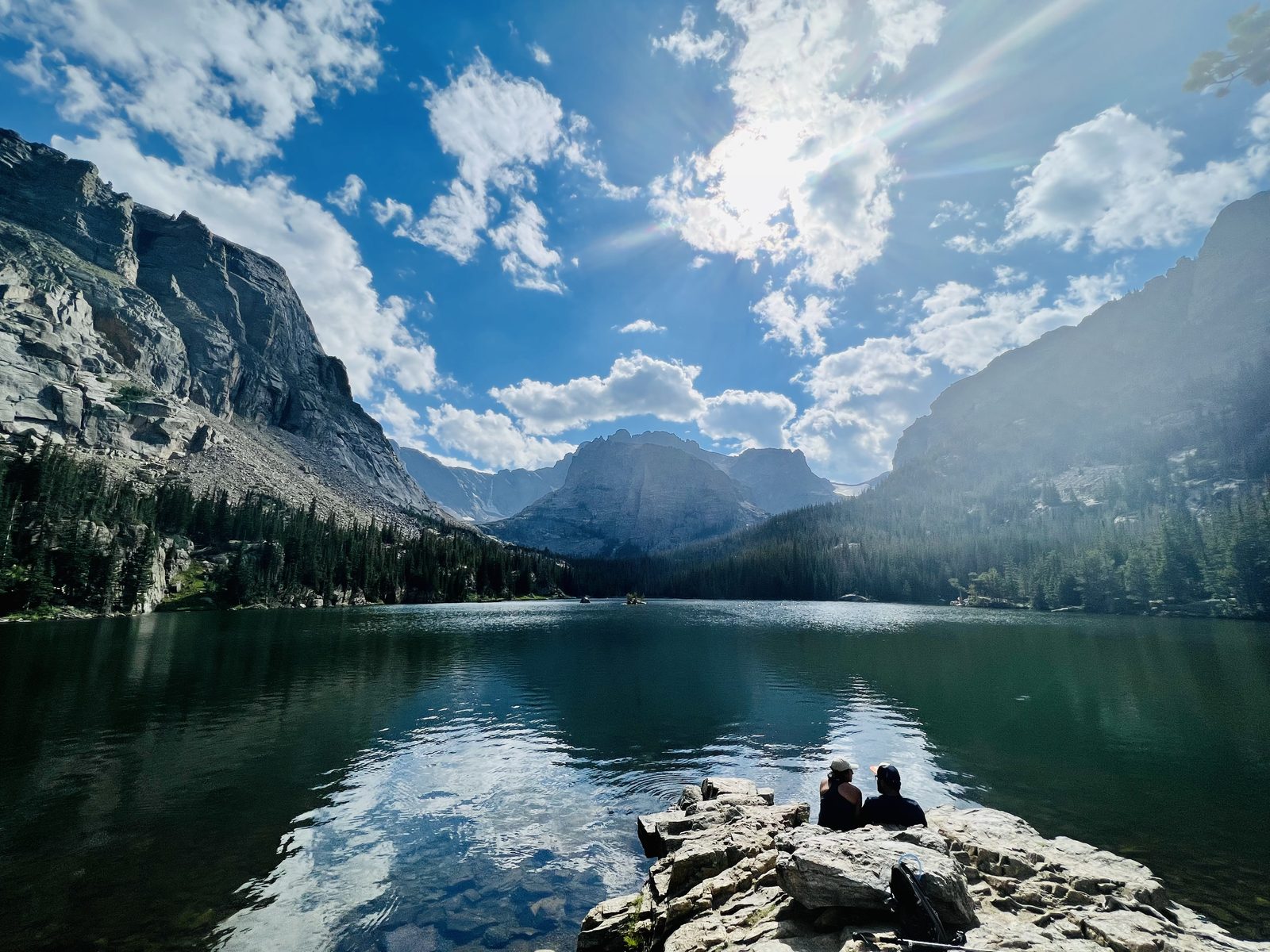 Mountains and a lake in Colorado